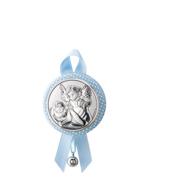 Medallon angel farol redondo celeste