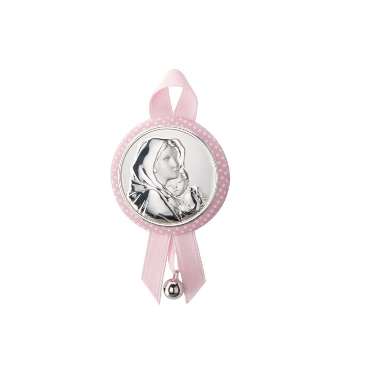 Medallon virgen rosa