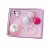 Set pinza p.chupetes  sonajero virgen rocio