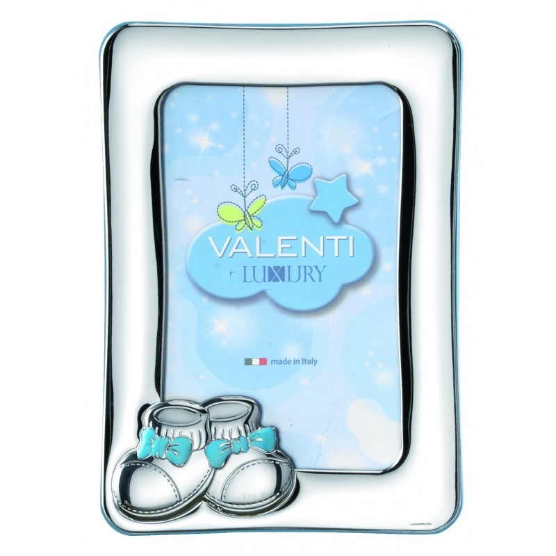 Marco fotos personalizado brillo zapatos 9x13 celeste 