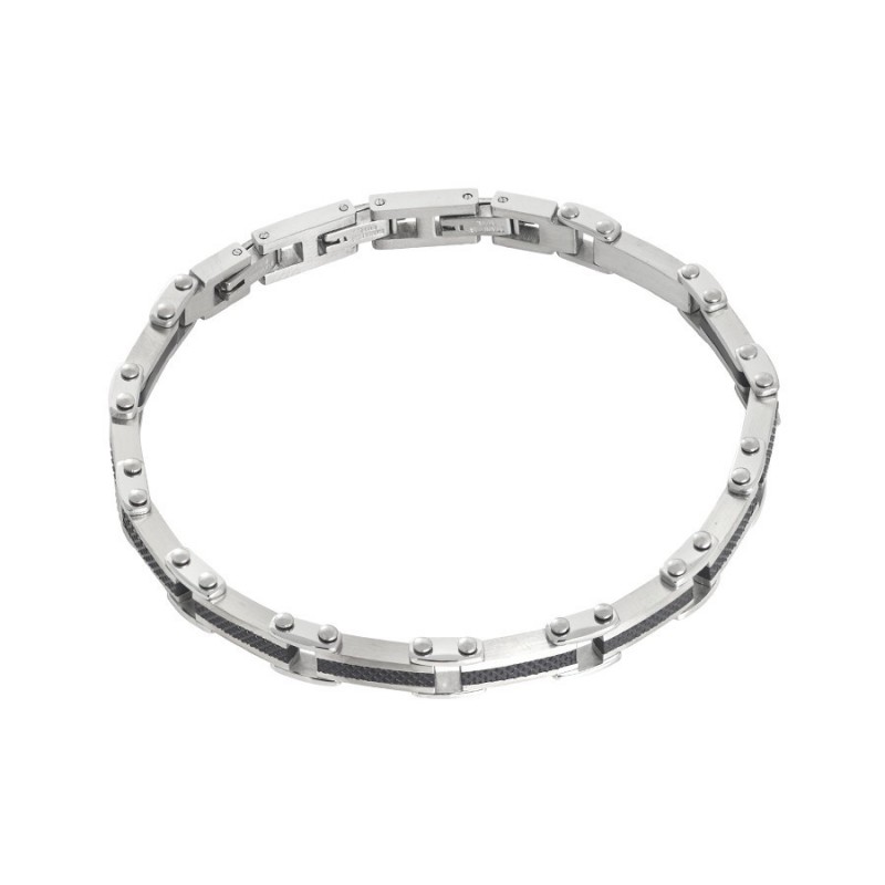 Pulsera caballero cadena negra