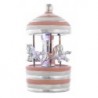 Carrousel musical caballos luz rosa 9x15