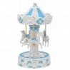 Carrousel caballos ceramica 12x26 celeste