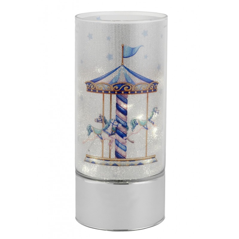 Luz nocturna lampara 20cms celeste