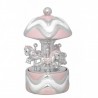 Carrousel musicla caballos rosa 9x17