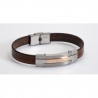 Pulsera piel marron