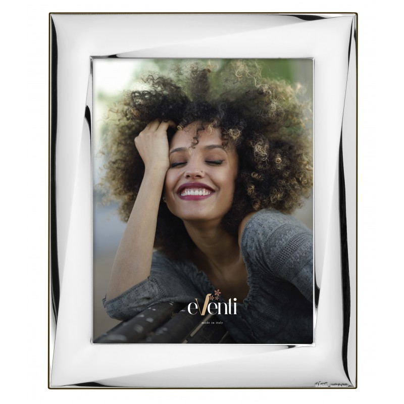 Marco fotos personalizado cloves 15x20 plata bilaminada