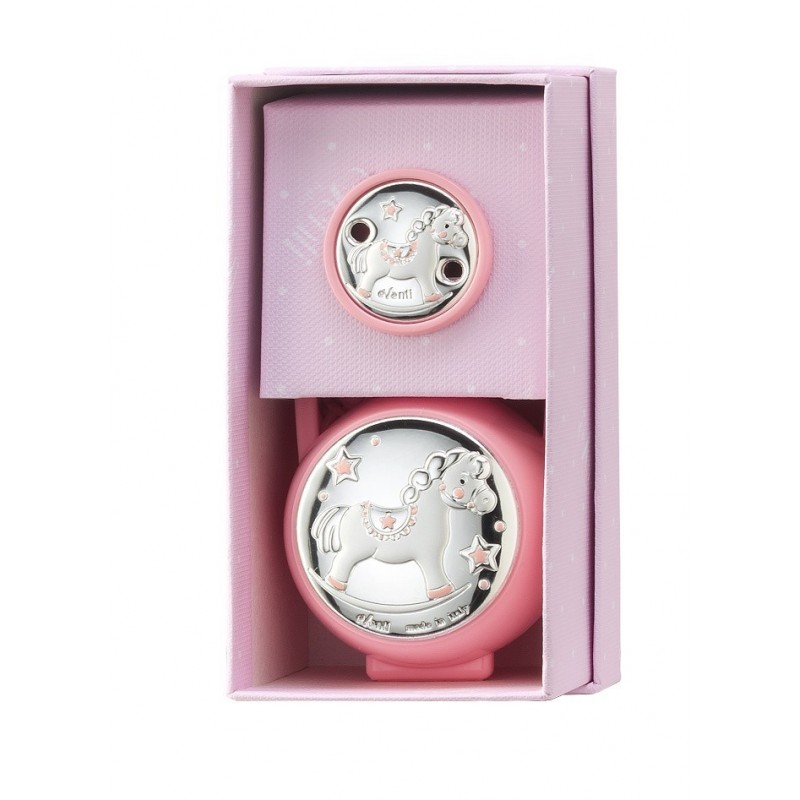 Set pinzap.chupetes caballo rosa
