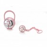 Set pinzap.chupetes rosa jirafa con plata