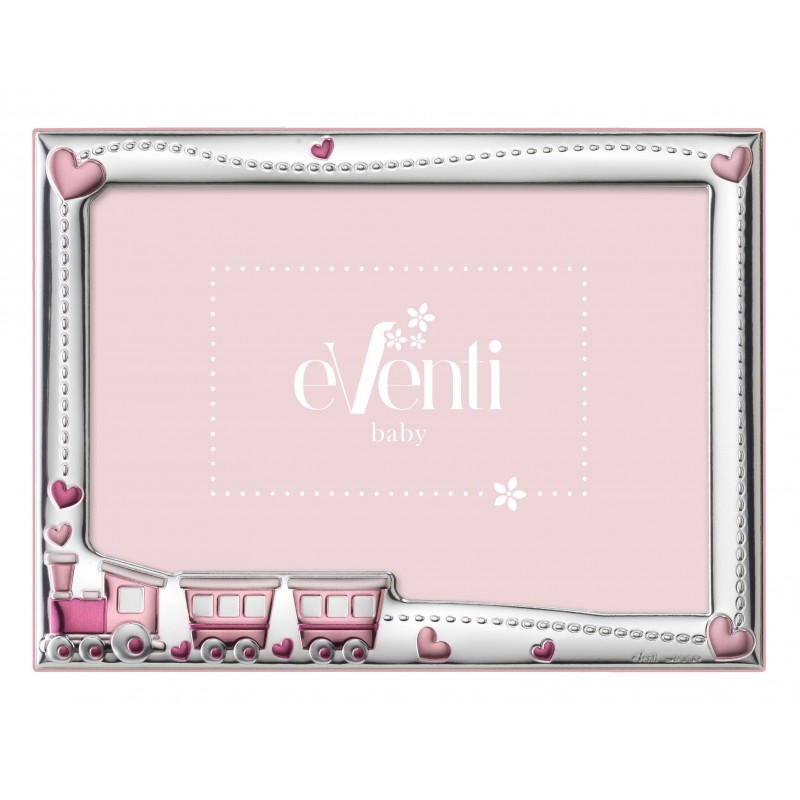 Marco fotos personalizado horiz. tren rosa 24x18