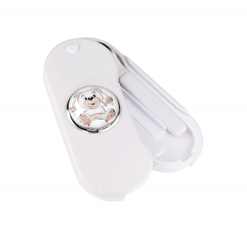 Set cubiertos oso blanco Personalizados