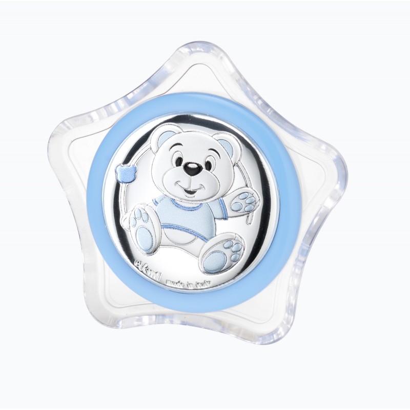 Luz nocturna oso estrella rosa