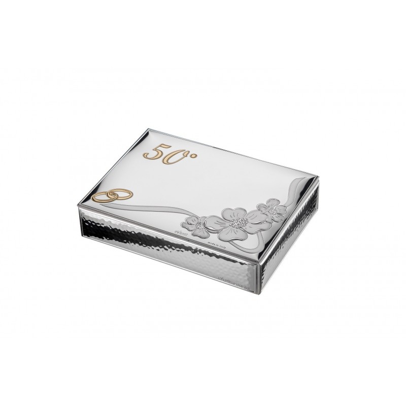 Caja 50 aniversario 18x13x4 personalizada para bodas oro