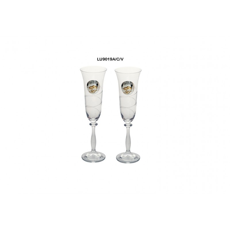 Estuche copas 25 aniversario lu9019v personalizadas bodas plata