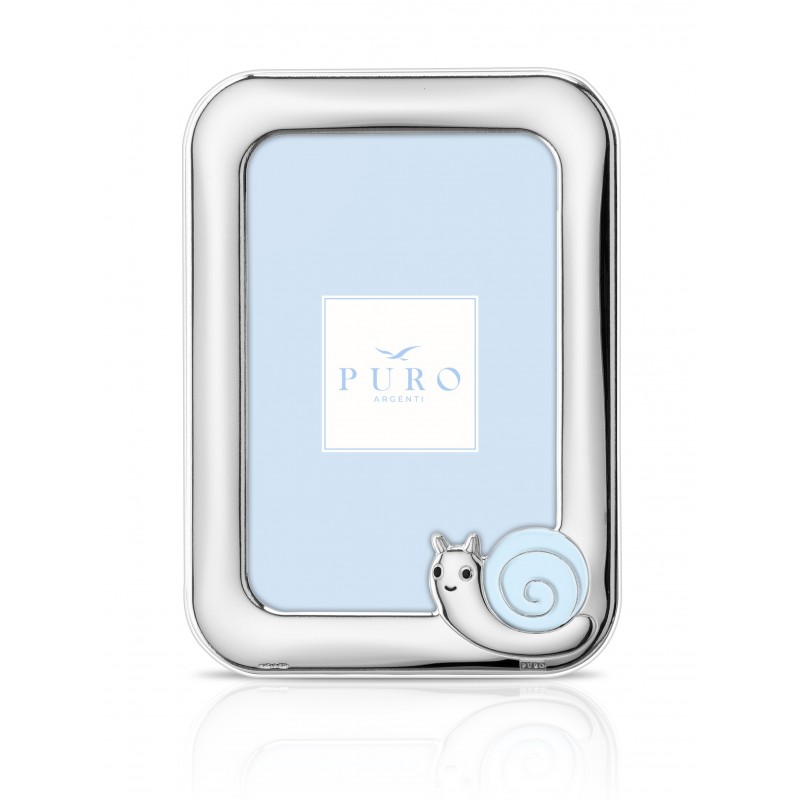 Marco fotos personalizado caracol celeste 10x15