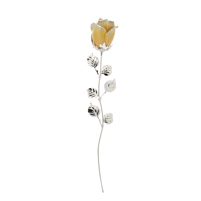 ROSA AMARILLA BLANCA 33CMS