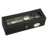 CAJA 6 RELOJES VENTANA NEGRO 30X11X9