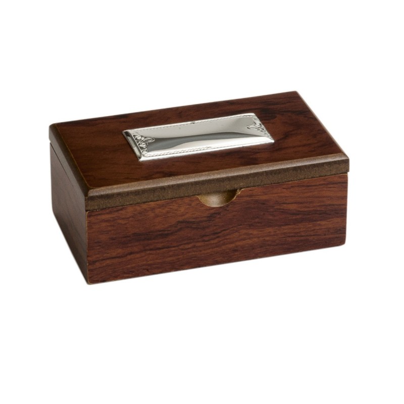 CAJA C/ARRAS METAL PLATEADO 11X6X4