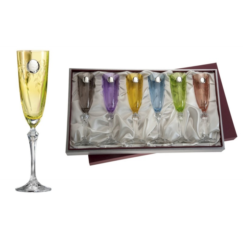 ESTUCHE 6 COPAS COLOR CHAMPAGNE 200ML