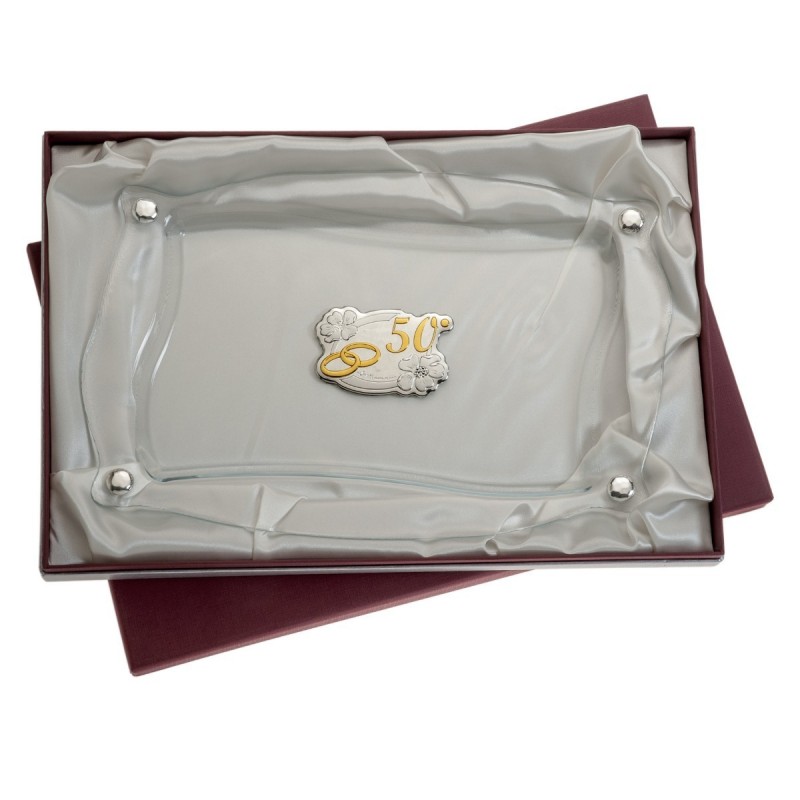 BANDEJA ANIVERSARIO 34X21.5CMS CON ESTUCHE