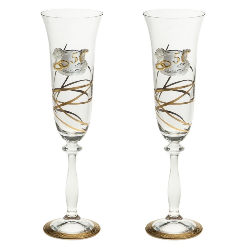 ESTUCHE COPAS 25 ANIV. DECORAC. PINTURA PLATA