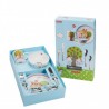 SET VAJILLA+CUBIERTOS FERME ANIMALES 7 PCS