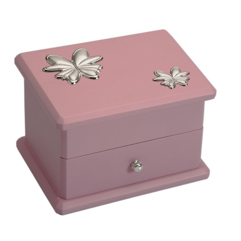 JOYERO BAILARINA MUSICAL MARIPOSAS 18X13X13