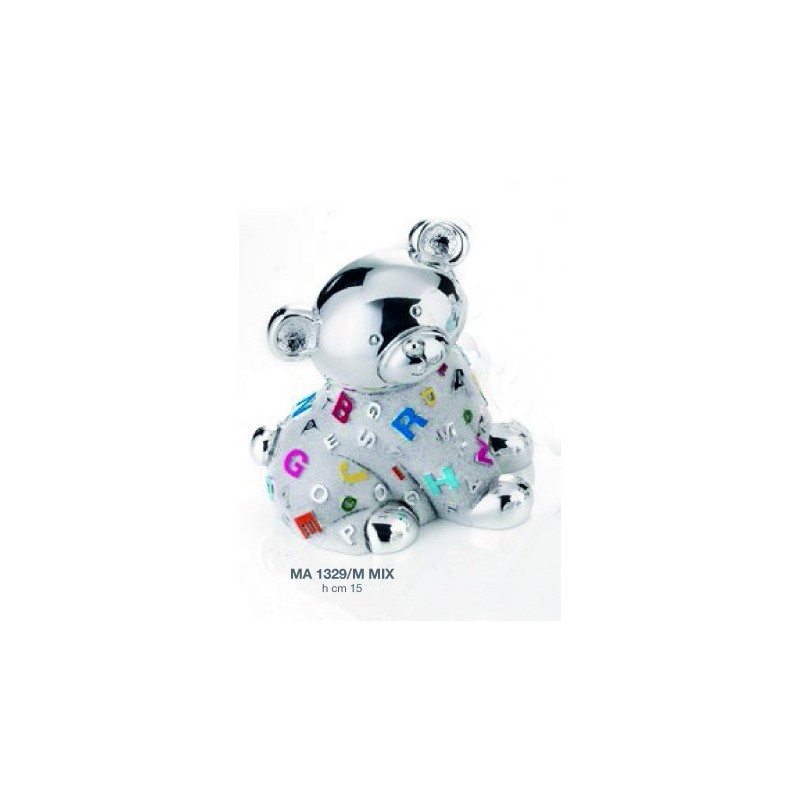 HUCHA OSO 15 CMS LETRAS COLORES