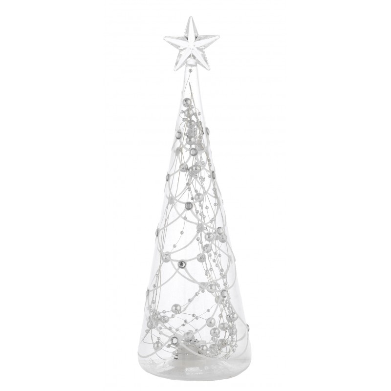 ARBOL CRISTAL LUZ INTERIOR 28CMS