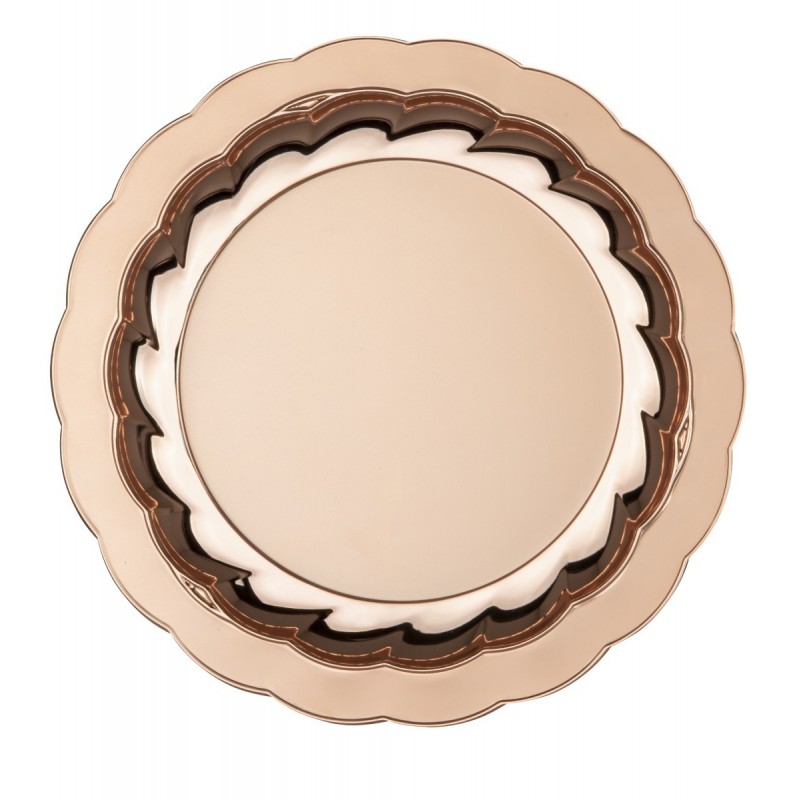 PLATO COLOR ORO ROSADO 28.5CMS ESPAC. GRABAB. 18CM