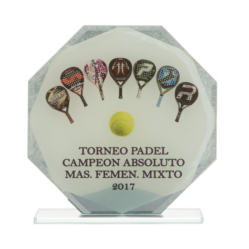 CRISTAL OCTOGONAL 18 CMS ESPECIAL SUBLIMAC.