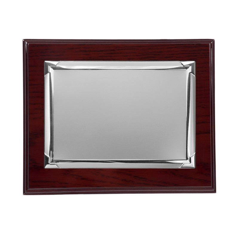 PLACA 23X19 ALUM. 16X12 MADERA LUJO P-1690