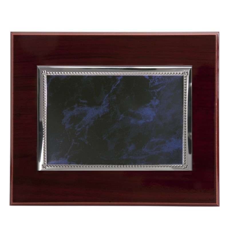 PLACA 29X23 ALUM. AZUL 20X15 MADERA LUJO P-1684