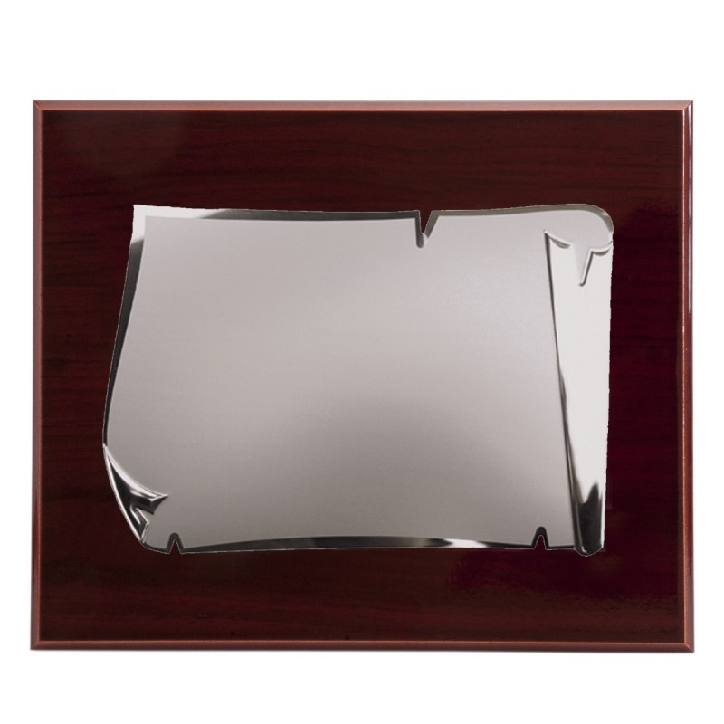 PLACA  23X19 CHAPA ALUMINIO PLATEADA 16X12