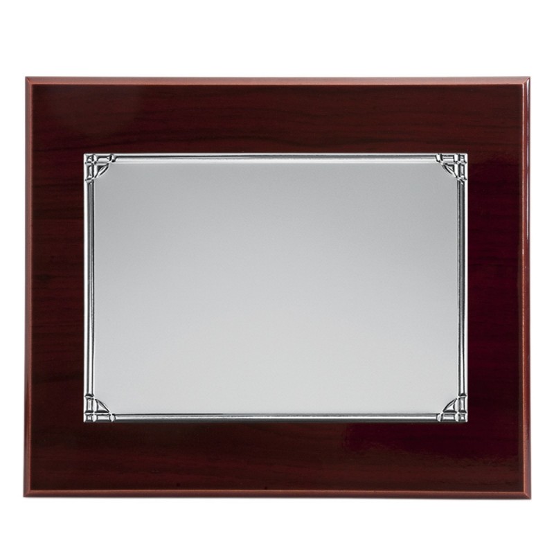 PLACA 29X23 ALUM. PLATEADO 20X15