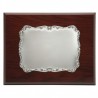 PLACA 23X19 METAL PLAT. 16X12 MADERA LUJO P-0443