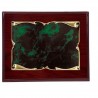 PLACA 29X23 PERGAMINO VERDE ORO 20X15
