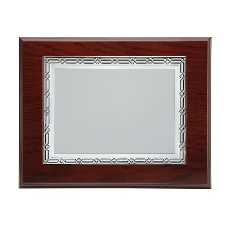 **PLACA 23X19  CHAPA GRECA 12X16 ALUM. PLATEADO P-0465