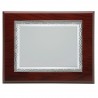**PLACA 23X19 ALUM. PLATEADO 16X12 MADERA LUJO P-0467
