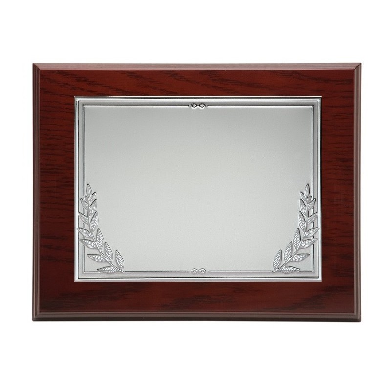 PLACA 23X19 ALUM. 16X12 MADERA LUJO P-0461