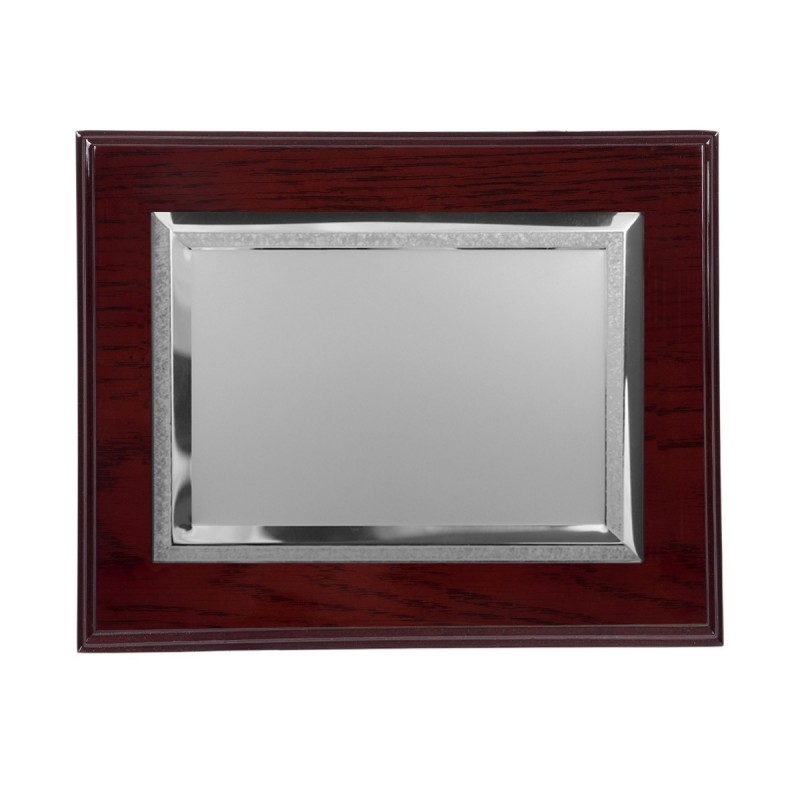 PLACA 29X23 ALUM. 20X15 MADERA LUJO P-1695