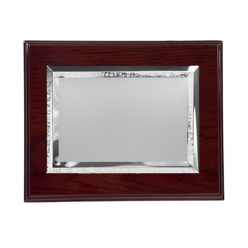 PLACA 23X19 ALUM. 16X12 MADERA LUJO P-1697