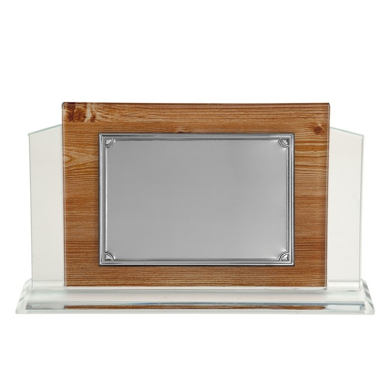 PLACA CRISTAL 25X20X6 + PLACA ALUMINIO 15X20