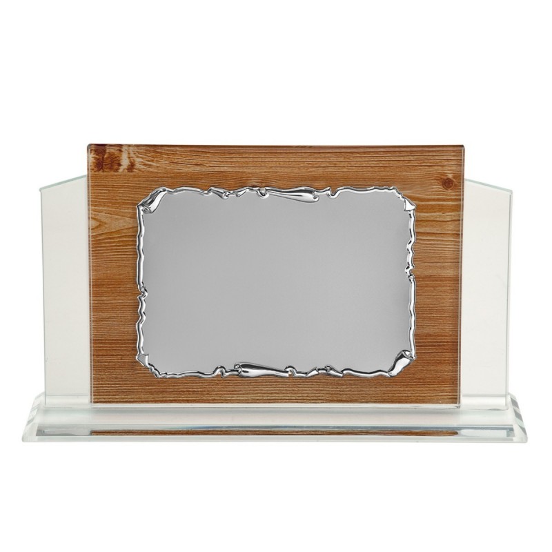 PLACA CRISTAL 25X20X6+PLACA ALUMINIO 15X20