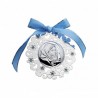 MEDALLON CUNA VIRGEN NIÑO STRASS CELESTE