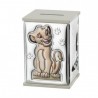 HUCHA REY LEON 8X8X11.5 SIMBA Personalizado en Plata Bilaminada