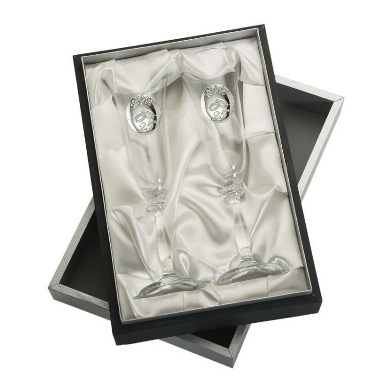 Copas personalizadas para bodas de plata cristal Bohemia