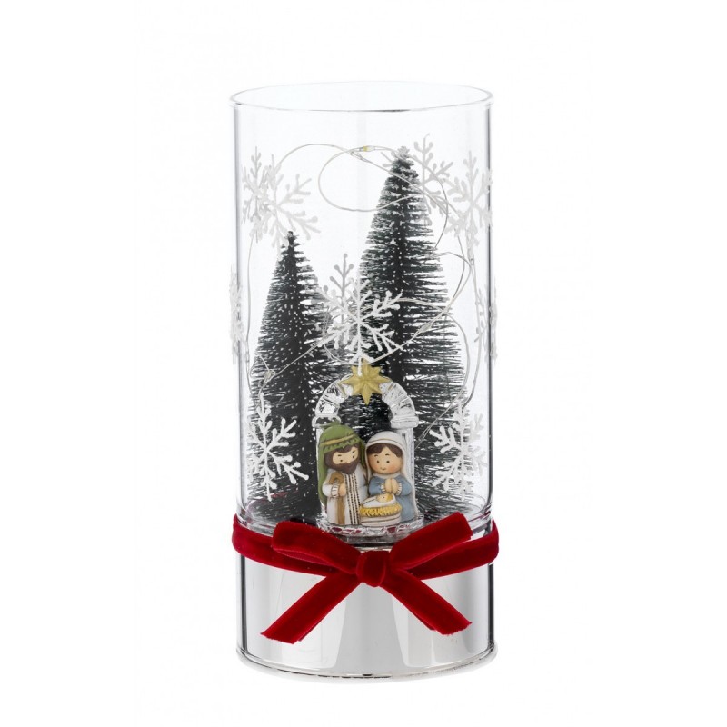 Lampara led adorno navidad con pesebre 9x20 cm perfecto para decoración y regalo