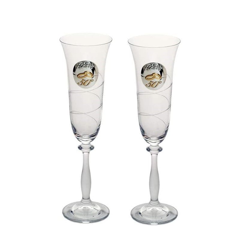 Estuche copas 50 aniversario personalizadas bodas oro