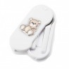 Set cubiertos infantiles Personalizados Oso Blanco lazo